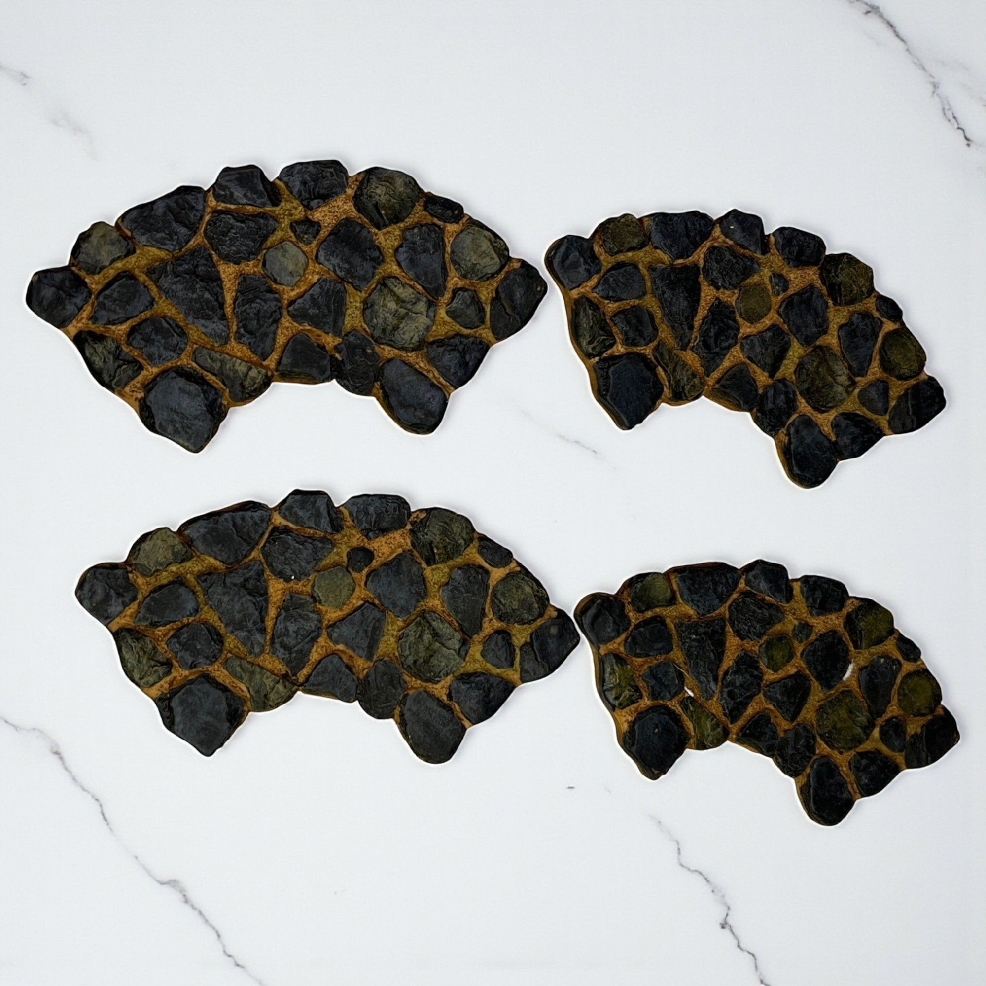 Dept 56 Curved Slate Stone Path Curved Christmas Village Accessories 4 Piece 