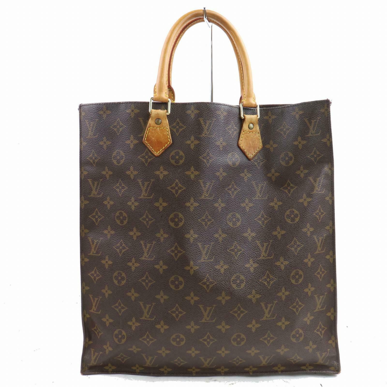 Authentic Louis Vuitton Sac Plat M51140 Brown Monogram Hand Bag 11323