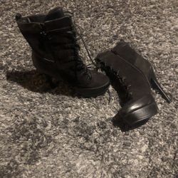 Black Suede Boots Size 7