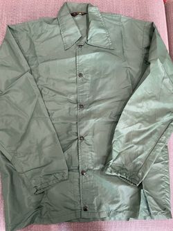 Forest Green Nylon Wind Breaker Vintage Jacket