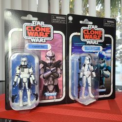 Star Wars The Vintage Collection Clone Wars Set- Captain Rex & 501st Clone Trooper