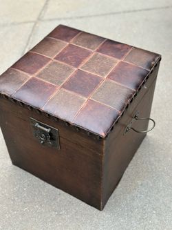 faux leather storage box