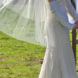 Ivory Wedding Dress, Size 4