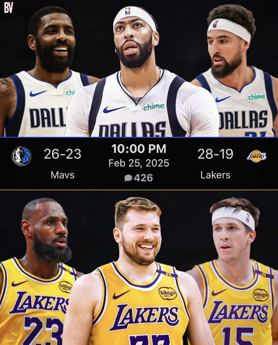 Lakers vs Mavericks ( Luka vs Davis )
