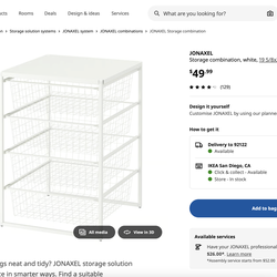 IKEA storage baskets without top