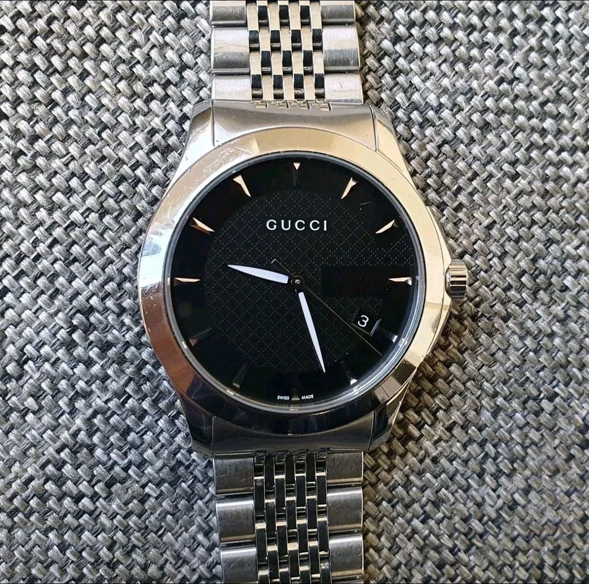 GUCCI G-Timeless YA126402 Black Stainless Watch