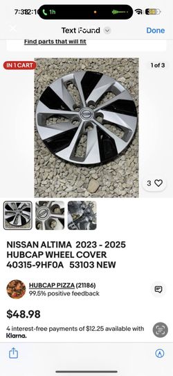 Wheel Covers 2023-2025 Nissan Altimas