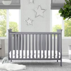 Delta Gray Crib With Mattress 