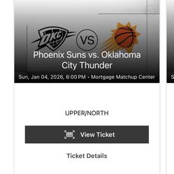 Thunder vs. Suns - Row 2 Upper Deck