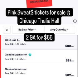 Pink Sweat$ - Chicago 2/19 GA Tickets (2)