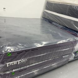 KING SIZE PURPLE REJUVENATE PREMIER MATTRESS & BOX SPRINGS BED SET