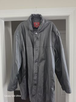 Mens Black Leather Coat
