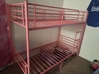 PINK TWIN BUNK BED