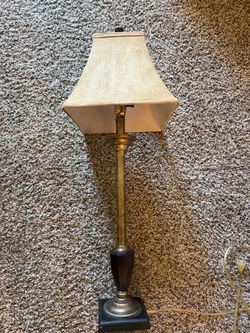 Table Lamp with Suede Lamp Shade