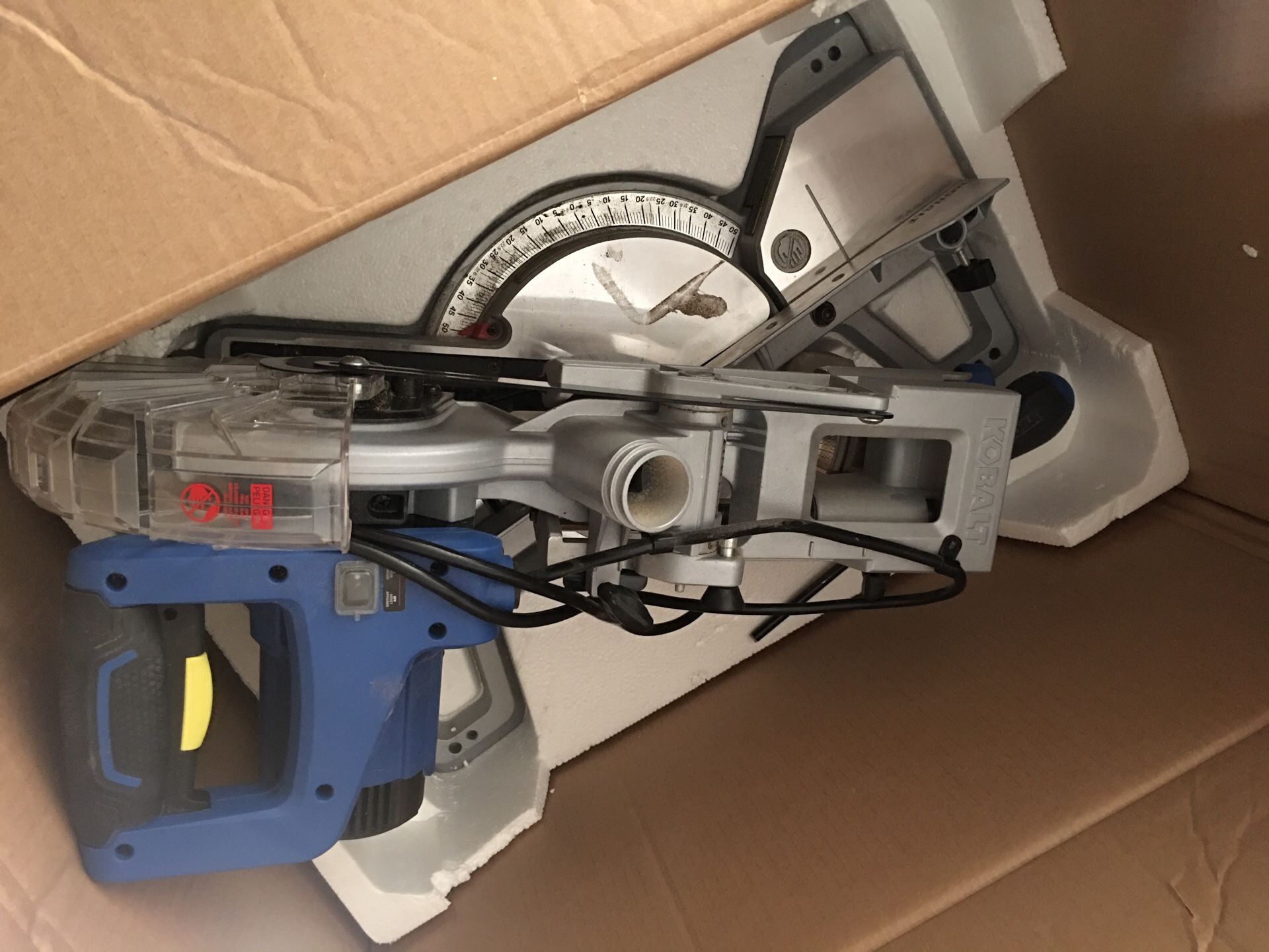 like new kobalt compact, sliding miter saw