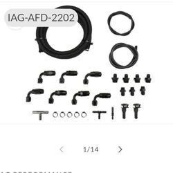IAG Braided Fuel Line and Fitting Kit For Aftermarket FPR - 2002-2021 Subaru WRX / 2004-2021 STI / 2006-2013 Forester / 2008-2012 Legacy