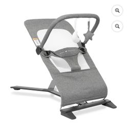 Baby Delight Alpine Deluxe Portable Baby Bouncer, for Infants 0-6 Months, Charcoal Tweed