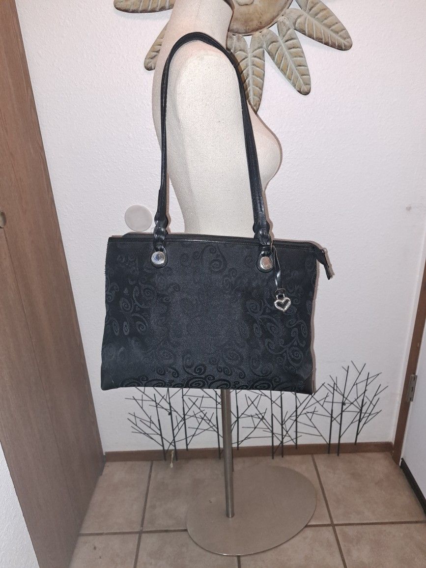 Brighton Mevelyn Signature Jacquard Tote Shoulder Bag Black Large Never Used  $50 Originally  $385.