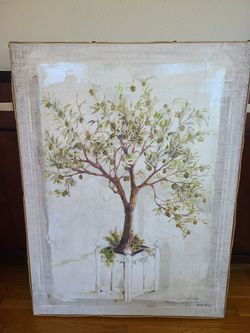 Large Kathryn White Canvas Wall Art