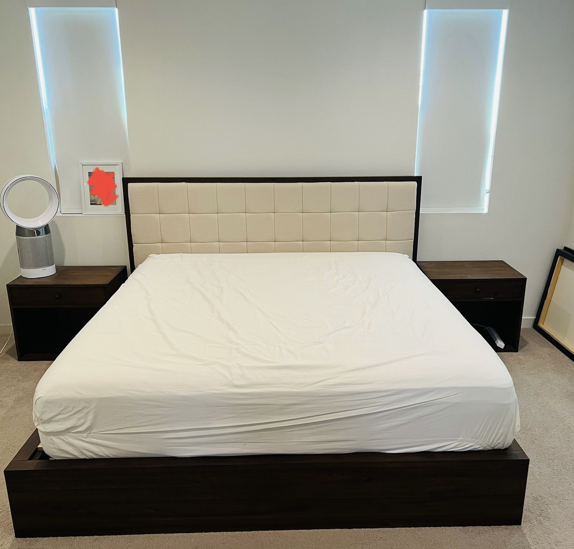 Crate and Barrel - Bed frame and Nightstands