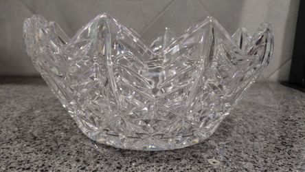 Vintage Mikasa Crystal Glass Cut Bowl ~ Heavy