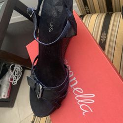 aerosol, Black, Suede . wedge   Sandals