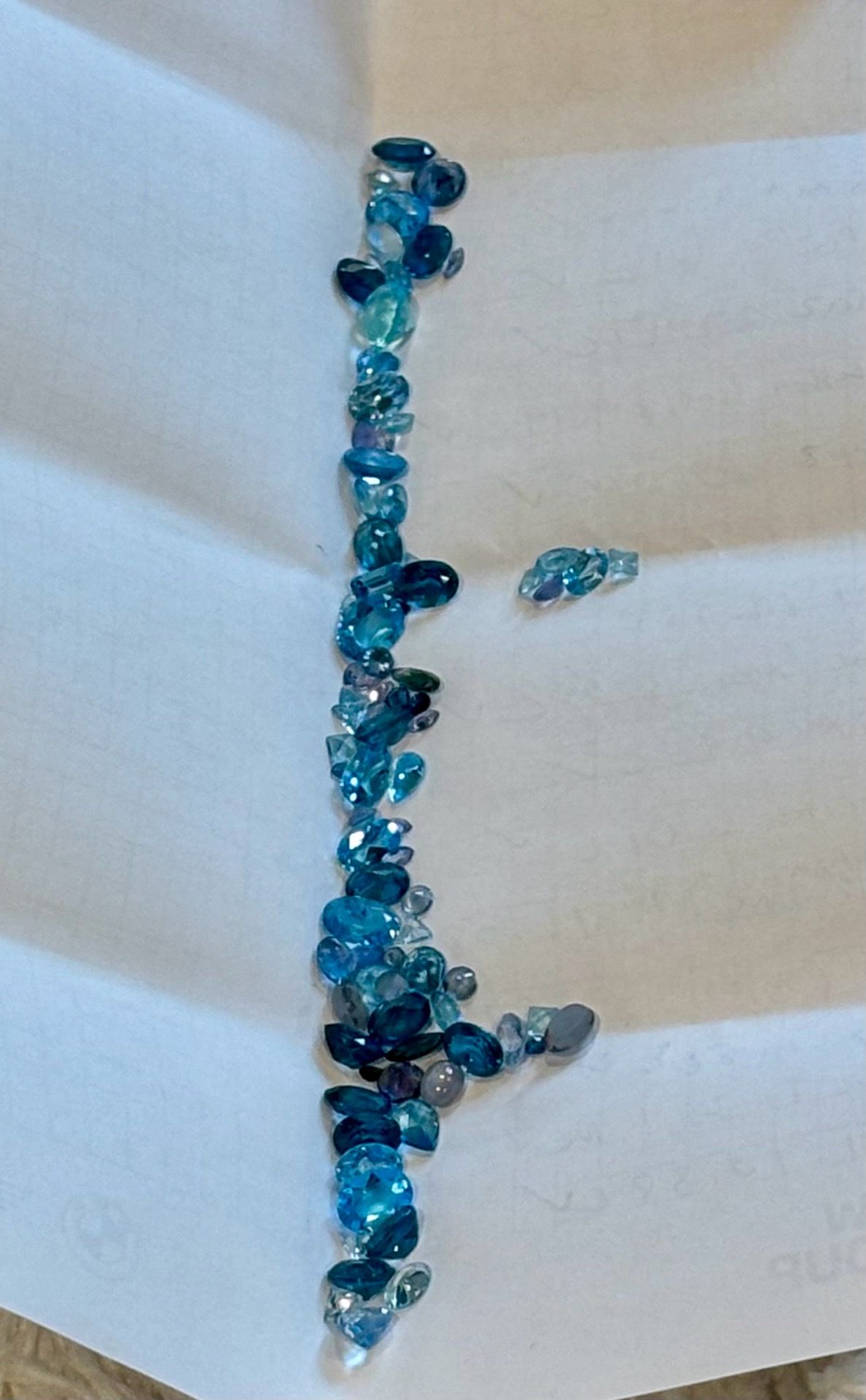 Blue topaz gemstone lot