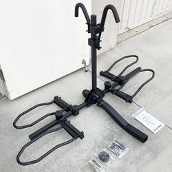 (Brand New) $115 Heavy Duty 2-Bike Rack, Wobble Free Tilting Electric Bicycle Carrier 120lbs Capacity, 2” Hitch 