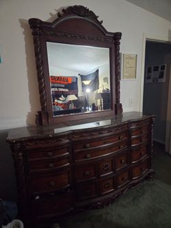 Large dresser with mirror
