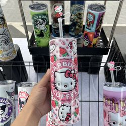 Strawberry Hello Kitty Tumbler (READ DESCRIPTION)