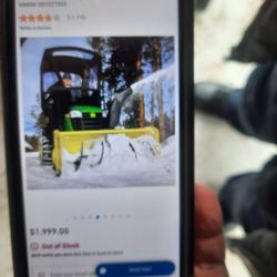  John Deere Snow  Blower for lawn mower attachment It is normally $ It is normally $2000 asking 700 for it