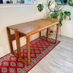 Vintage Mid Century Modern Bentwood Desk / Console Table