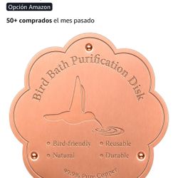 Disco de purificación de baño de pájaros 1P de 4 pulgadas, disco de cobre puro 99.99% de cobre puro para baño de pájaros, discos limpiadores para baño