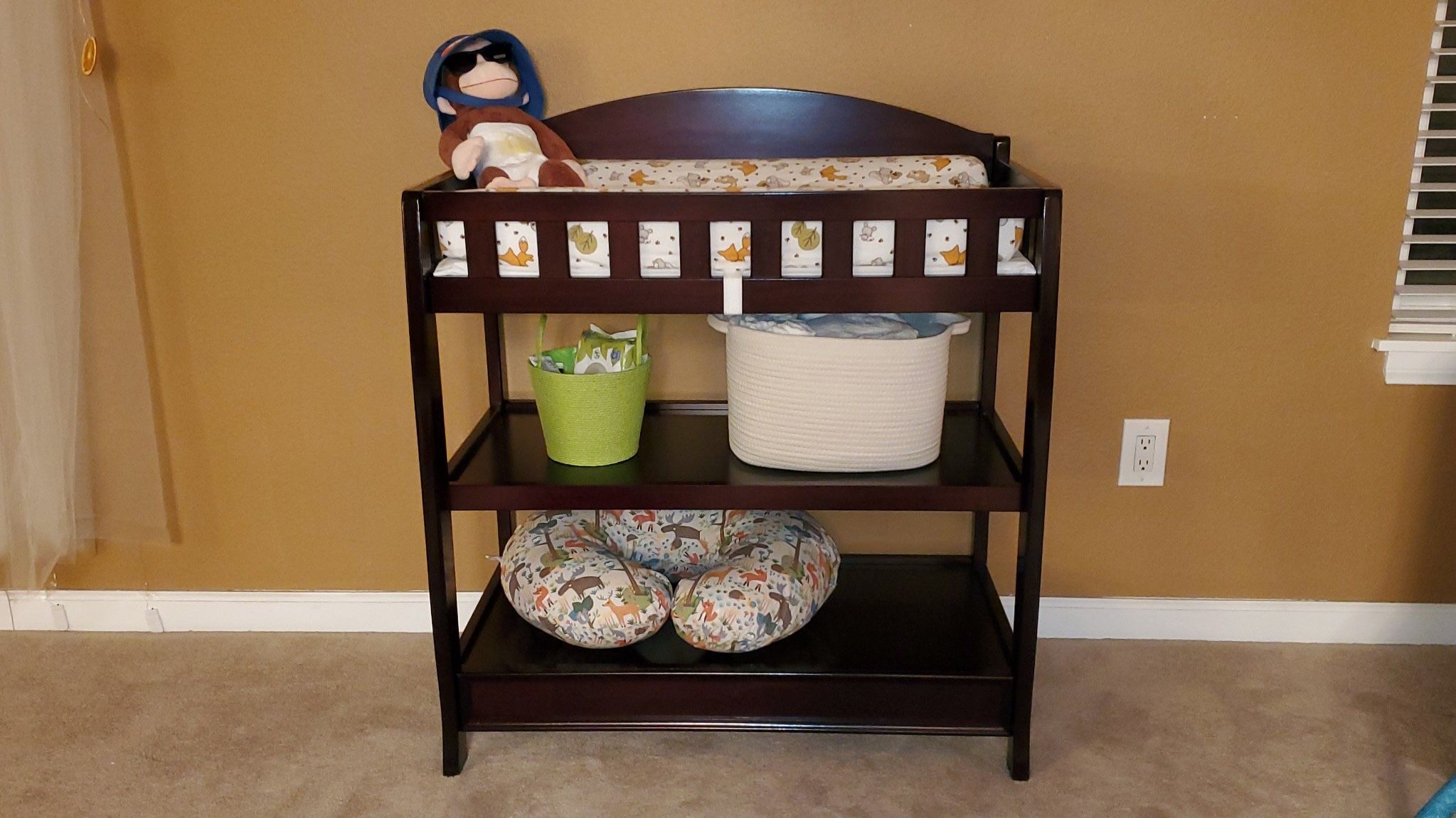 2x Dark Cherry Changing Table