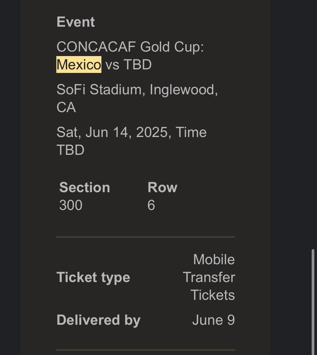 CONCACAF Gold Cup Game