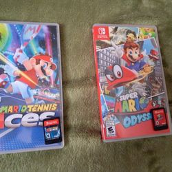Super Mario Odyssey And Mario Tennis Aces For Nintendo Switch 