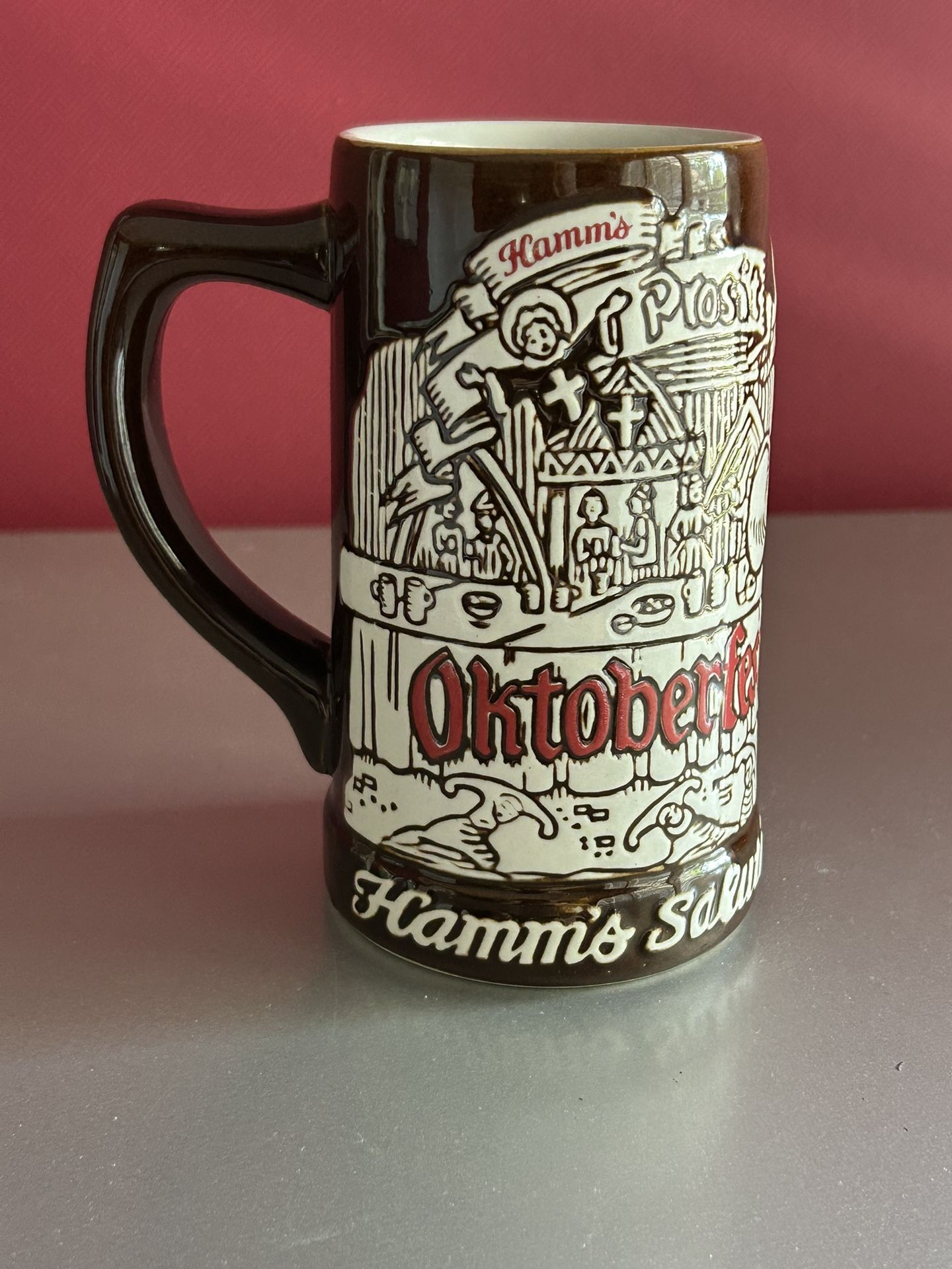 Vintage 1973 Hamms Beer Stein Salutes Oktoberfest