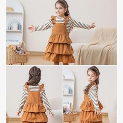 Overalls Girl Dress 2 Piece Set 
