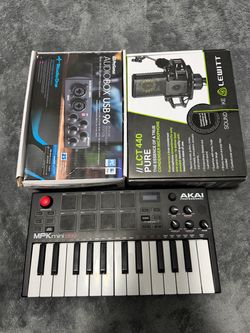 Home Recording Bundle – Akai MPK Mini Play, PreSonus AudioBox USB 96, Lewitt LCT 440 Pure