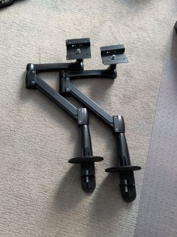 Two heavy duty monitor arms