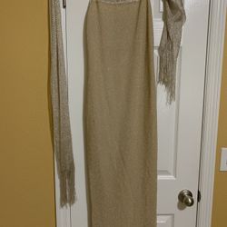 Gold Dress Womens Clothing Christmas Dress