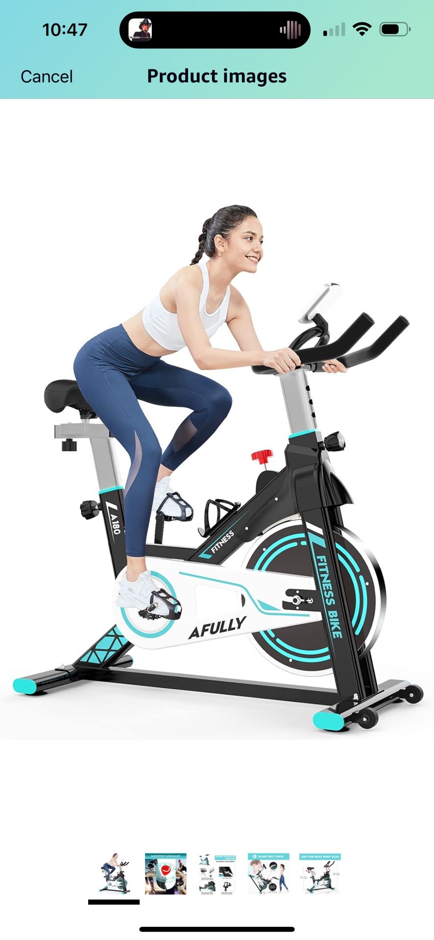 Indoor Exercise Bikes Stationary Fitness Bike Upright Cycling Bikes Belt Drive Home Bicycles with Adjustable Resistance, LCD Monitor&Phone Holder Quie