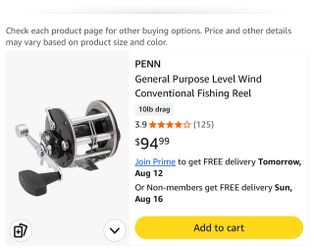 Penn 309 level wind for saltwater/fresh fishing reel  $75 obo