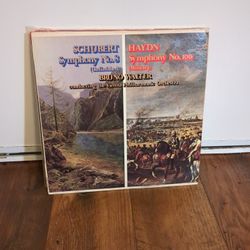 Record: Schumert Haydn Symphony No. 8 Symphony No. 100 Bruno Walter Conducting The Vienna Philharmonic Orhestra