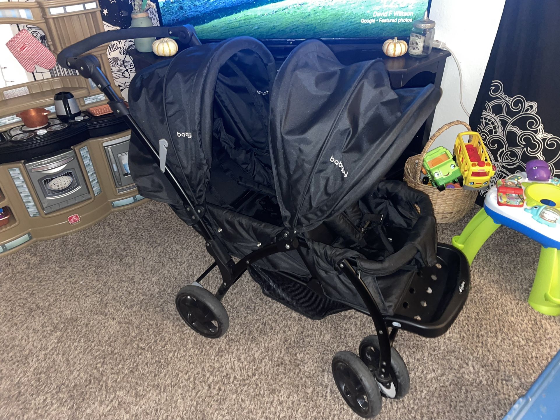 Baby joy double stroller for sale in elma wa offerup