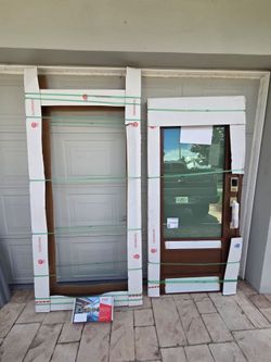 Brand New 36W x 76H PGT Estate Series Impact French Door with Frame.