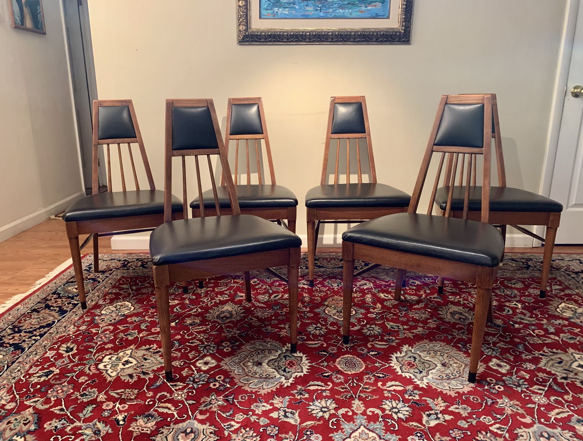 Set Of Six MCM Dining Chairs By American Of Martinsville