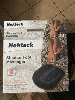 Nekteck - Foot massager, massage machine using heat generated by electricity, for plantar fasciitis, integrated infrared heat function and power cable