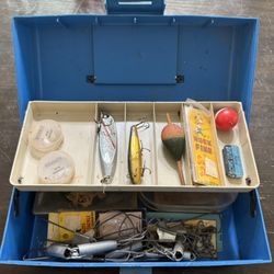 Vintage Fishing Tackle & Box