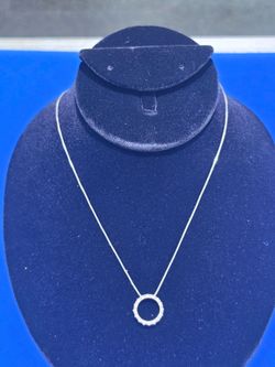 14kt WG Box Link Necklace with Pendant. (C-1) 18" 2mm, ASK FOR RYAN. #(contact info removed)02